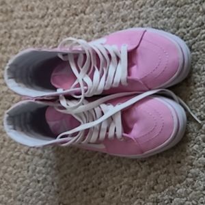 Pink and white vans